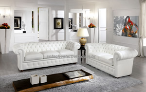 sofa chesterfield branco