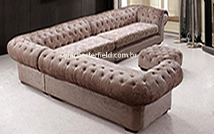 sofá chesterfield canto-veludo marrom