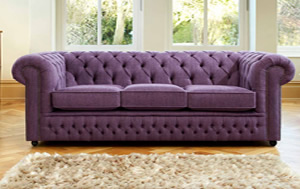 sofá chesterfield 3 lugares em veludo suede